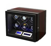 BDPRZGHGL Watch Winder Box For 6 Automatic Watches With Quiet Motor AC Adapter Included Flexible Watch Pillows Watches Collection Box (Color : A, Size : 6+0)
