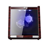 BDPRZGHGL Watch Winder for 2 Automatic Watches with Quiet Motor LED Lights Storage Display Box for Women's and Men's Watches