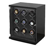 BDPRZGHGL Watch Winder For 9 Automatic Watches With Ultra-Quiet Motors Wood Shell Piano Finish Flexible Watch Pillow Built-in LED Illumination (Color : C)