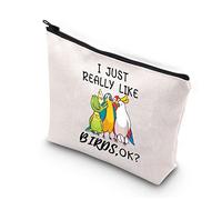 BDPWSS Borsa per il trucco con pappagalli per donne amanti pappagalli regalo bird watching borsa cosmetica i Just Really Like Birds pappagallo cacatua pappagallo regalo ornitologo, proprio come gli