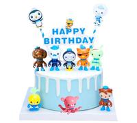 BDQYLOUJ 9 PCS Oceano Mare Animale Cake Topper, Figurines Oceano Creature Acquatiche Topper Torta,Compleanno Festa Topper Decorativi per Festa di Compleanno e Baby Shower Decorazioni