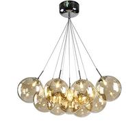 BDS Lighting Lampadario a Sfera in Vetro LED - Moderno Minimalista con Sospensione a Forma di Bolla, Stile Nordico per Ristorante, Camera da Letto - Personalità Creativa