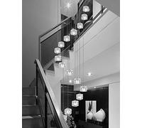 BDS lighting Multi luci a spirale scale lampadario in vetro palle bar ristorante personalità creativa portico luci navata semplice moderna luce del pendente lampadario lungo