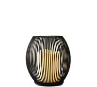 BDSDFSA Candelieri Decorativi, Portacandele a Lanterna in Metallo Nero Cavo Come Una Gabbia