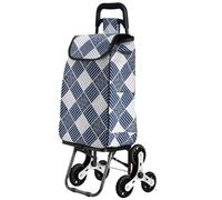 BDSDFSA Carrello della Spesa, Borsa Trolley Pieghevole 3 Ruote 2 Scale Salita Silenzioso(C)