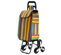 BDSDFSA Carrello della Spesa, Borsa Trolley Pieghevole 3 Ruote 2 Scale Salita Silenzioso(D)
