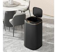 BDSDFSA Cestini per i rifiuti, Touchless con sensore di movimento del coperchio Slim Smart(Black,35L)