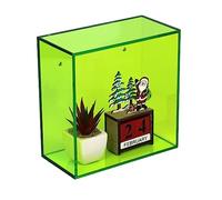 BDSHGRDH articoli essenziali per la casa， Espositore decorativo geometrico quadrato/rettangolare in acrilico for foto, piante, giocattoli, libri, decorazioni(Green,25x10x25cm)