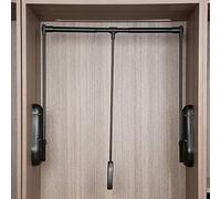 BDSHGRDH Asta per armadi a ribalta， Closet Lifting Clothes Rack,Adjustable 51-115cm Mocha Closet Rod Soft Return Wardrobe Organizer Storage Shelf,Load 20kg(8501150mm/33.545inch)