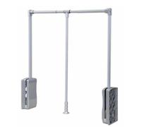 BDSHGRDH Asta per armadi a ribalta， Extendable Wardrobe Lift Pull Down Closet Rod, Aluminium Retractable Cabinet Rail Lifter Clothes Hanger Liftable Clothing Finishing Rack(A,510660mm)