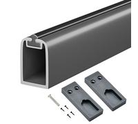 BDSHGRDH binario dell'armadio， Asta porta abiti in metallo for camera da letto e bagno, gruccia appendiabiti silenziosa e antiscivolo, salvaspazio(Gray,40cm(15 3/4"))