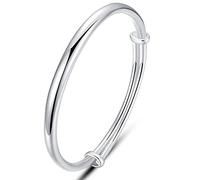 BDSHGRDH bracciali da Donna， Polsino lucidato a Mano Bracciale dell'amicizia da Donna Gioielli in Argento Regali di Compleanno for Sorelle Amiche Coppie