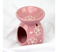 BDSHGRDH Bruciatore di incenso, Bruciatore di aromi for aromaterapia, diffusore Candele in Ceramica, bruciatore Cera, Blu(Roze)