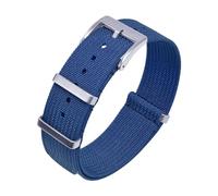 BDSHGRDH Cinturino per orologio， cinturino for orologio, in nylon for con a coste for accessori in tessuto for cinturini for orologi(Blue,22mm)