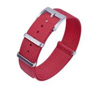 BDSHGRDH Cinturino per orologio， cinturino for orologio, in nylon for con a coste for accessori in tessuto for cinturini for orologi(Red,20mm)