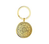 BDSHGRDH ciondoli da donna, Stainless Steel Archangel Metatron Keychain Sacred Geometry Pendant Seals of Archangel Angel Jewelry for Women girls(Archangel Keychaingold)