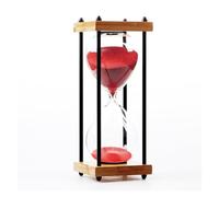 BDSHGRDH Clessidra， Clessidra con Sabbia, Grande Clessidra in Metallo da 30 Minuti, 7 Colori, Decorazione for la casa, Sala Pranzo, Cucina, Orologio a(Red)