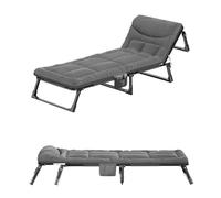 BDSHGRDH letto pieghevole， Single Recliner, Indoor and Outdoor Simple Portable Bed, Portable Recliner for Camping Recliner(175cm)