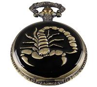 BDSHGRDH orologio da tasca， Con collana con taschino, orologio da tasca teschio uomo, numeri arabi for regali di Halloween e Natale