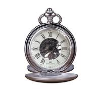 BDSHGRDH orologio da tasca， Orologio da tasca meccanico a doppio cacciatore, retrò, vintage, anniversario, orologio for pensionamento, sposo, orologi for matrimonio dei testimoni dello