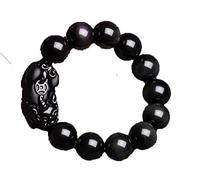 BDSHGRDH ossidiana, Bracciale PiXiu in ossidiana naturale