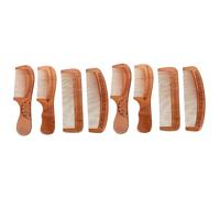 BDSHGRDH pettini per Capelli， 12 PCS Peach Wood Hair Comb Peach Wood Comb Wooden Comb Chinese Hand Carved Comb Anti-Static Hair Comb Beard Brush Scalp Comb(Wood colorx2pcs,17.7x5cmx2pcs)