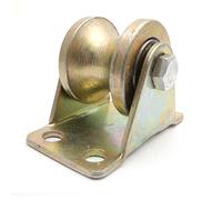 BDSHGRDH Ruota Girevole Rigida con Gola in Acciaio e Cuscinetto in Acciaio da 60 mm di Diametro, Forma a V, Tipo U, puleggia for impieghi gravosi da 2 Pollici