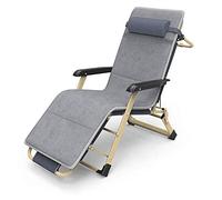 BDSHGRDH sedia a sdraio， For persone pesanti, sedia pieghevole a gravità zero, da spiaggia, lettino prendisole for campeggio in all'aperto necessario