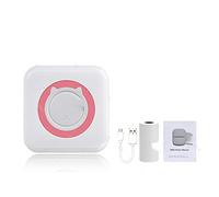 BDSHGRDH stampante fotografica, Mini stampante for etichette adesive, portatile Bluetooth, tascabile for foto, 58 mm(Pink C Printer)
