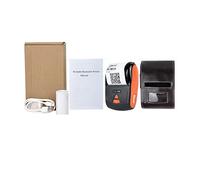 BDSHGRDH stampante fotografica, Mini stampante portatile for ricevute wireless Bluetooth 58 mm(Orange Printer)