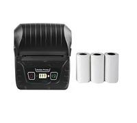 BDSHGRDH stampante fotografica, Stampante for ricevute Bluetooth da 58 mm, stampante for con porta USB wireless, POS, portatile(Black add 3Rolls)