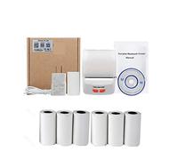 BDSHGRDH stampante fotografica, Stampanti Bluetooth Mini portatile 58mm Stampante for ricevute Biglietti Fatture Carta for stampa Rotolo Wireless Impresora(WH Add 6Rolls)