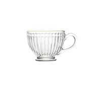 BDSHGRDH tazza， Bicchieri da bere Tazze in vetro trasparente di alta qualità con manico latte for la colazione for l'acqua tè for casa(Gold)