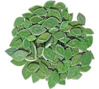 BDSHGRDH Tessere di Mosaico， 500g Random Iridescent Leaves Ceramics Mosaic Tiles,Making Creative 3 Size Ceramic Mosaic Pieces for DIY Craft,Flowerpots, Vases, Cups(Green)