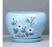 BDSHGRDH vasi per Piante， Vaso for Fiori in Ceramica con Stampa Creativa Extra Large Vaso for Fiori in Ceramica con Stampa Creativa con Motivo in Marmo Multicolore Vasi for Piante carnose(21.5cm)