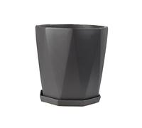 BDSHGRDH Vaso di Fiori in Ceramica Semplice, Vaso di Fiori Creativo, Mini Piante, Vaso di Fiori da Tavolo, Contenitore for composizioni Floreali, Decorazione for la casa e for Interni(Black,18cm)
