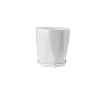 BDSHGRDH Vaso di Fiori in Ceramica Semplice, Vaso di Fiori Creativo, Mini Piante, Vaso di Fiori da Tavolo, Contenitore for composizioni Floreali, Decorazione for la casa e for Interni(White,18cm)