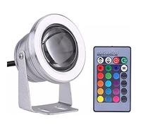 BDSHL Faretto a LED Luce Subacquea 10w Luce del Paesaggio Specchio Convesso IP68 Impermeabile DC12V 24V Telecomando RF Colorato Luce della Fontana del Giardino roccioso Piscina