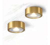 BDSHL Faretto da Incasso a Superficie Ultrasottile da 3W 5W 7W 9W,plafoniera a LED Rotonda in Rame Dorato da 2 Pezzi,100-240V (Color : Neutral, Size : 8cm Diameter 5 W)