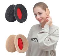 BDSHUNBF 2 PCS Paraorecchie Donna Uomo, Protezione Dal Vento/Freddo, Scaldaorecchie Foderato, Paraorecchie Uomo para Orecchie per Freddo, Copri Orecchie, Cuffie Antirumore (Grigio + Kaki, M)
