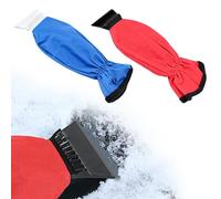 BDSHUNBF 2 PCS Raschietto Ghiaccio Auto con Guanto Incorporato, Guanto per Raschietto per Ghiaccio, Raschia Ghiaccio per Auto, Togli Ghiaccio Parabrezza, Gratta Ghiaccio Auto, Spatola Ghiaccio Auto