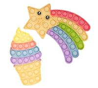 BDSHUNBF 2PCS Fidget Toy, Poppit Antistress, Push Pop Bubble Fidget, Pop It Bubble Fidget Toy, Sensory Toy, per Adulti