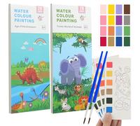BDSHUNBF 40 Pagine di Acquerelli per Bambini e Adulti, Dipingi con Libri ad Acqua per Bambini Piccoli, Carta per Pittura ad Acquerello Libro da Colorare, Libro di Pittura ad Acquerello con Pennello