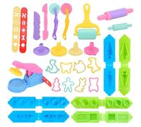 BDSHUNBF Formine per Plastilina, 28 Pezzi, Pasta Modellabile per Bambini, Gioca con Attrezzi Intelligenti