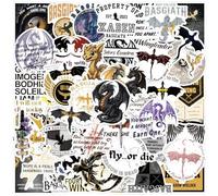 BDSHUNBF Set di 120 Adesivi Fourth Wing, Impermeabile, Adesivi del Drago, Dragon Stickers, per Skateboard, Laptop, Valigia, Bottiglie d'Acqua, Auto