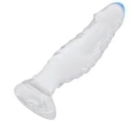 BDSMAGE 17CM Dildo anale in silicone trasparente con ventosa potente, dildo anale mostruoso, plug anale, masturbatore perfetto estremamente duro, giocattolo sessuale flirt dong per coppie (S)