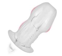 BDSMAGE Espansore anale cavo, Speculum di espansione anale trasparente, Dilatatore vaginale anale, Massaggio alla prostata, Doccia anale, Plug anale, Clistere, Tunnel anale, Giocattoli sessuali (M)