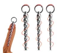 BDSMAGE Set di Dilatatori Uretrali in Acciaio inox, 3pcs Maschile Dilatatore Uretrale con Anello di sicurezza, Pene Plug per uomini, Uomo Sex Toy sonde uretrali dilatatore