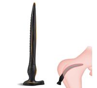 BDSMAGE Super lungo Plug Anale, Picchio Plug Anale-Dilatatore, Plug Anali Sexytoysys Donne Uomo, Butt Plug Sex Toys per uomini donne coppie principianti professionali (Nero, L)