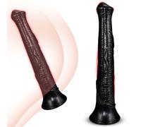 BDSMJOY 40cm grande dildo anale, dildo gigante a forma di cavallo, plug anale, giocattoli anali, giocattolo sessuale da fisting, giocattolo sessuale erotico (Nero, L)
